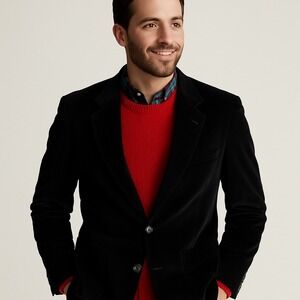 Vintage Black Velvet Primo American Craftsmen Blazer Men's 40R Made in USA